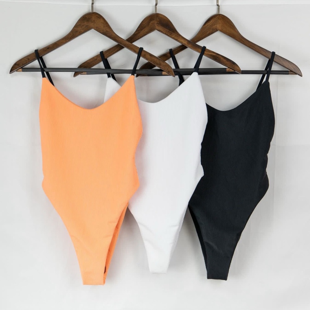 Trendy One-Piece Swimsuit - Orange
